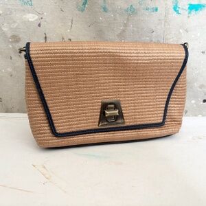 Akris Anouk Small Day Raffia Shoulder Bag